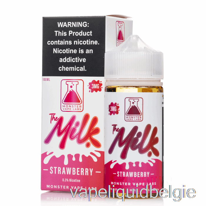 Vape Smaken Aardbei - De Melk - 100ml 0mg